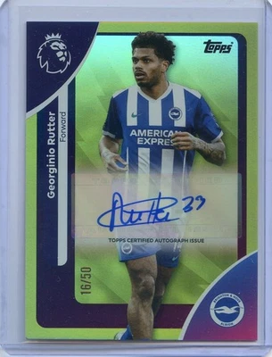 2025-26 Topps Premier League GEORGINIO RUTTER #AC-GR AUTO AUTOGRAPH GOLD /50 - Image 1 of 2