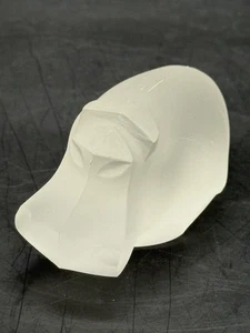 Kleine Milchglas Nilpferd Figur Brutalist Mod Got Attitude ungewöhnlich - Bild 1 von 24