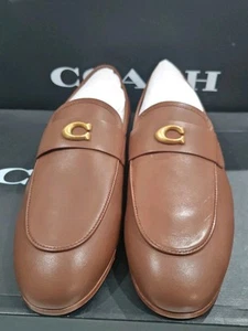 NIB Men's COACH Sculpted C Leather Loafers Color is Saddle C1317 Size 7.5 D - Picture 1 of 5