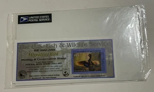 Estampilla facial de pato federal de pesca y vida silvestre de Estados Unidos 2000-2001 - todavía en paquete - Imagen 1 de 4