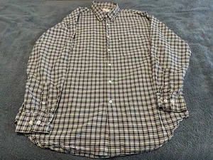 Robert Stock Shirt Mens Large Long Sleeved Button Down Plaid Button - Picture 1 of 19