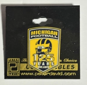 RARE NOP Michigan U of M Wolverines 125 Years of Football Hat Pin Peter David - Picture 1 of 4