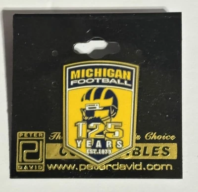 RARE NOP Michigan U of M Wolverines 125 Years of Football Hat Pin Peter David - Image 1 of 4