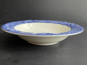 "Cuenco de pasta Himark hecho en Italia cerámica 8 1/2"" con borde azul" - Imagen 1 de 5