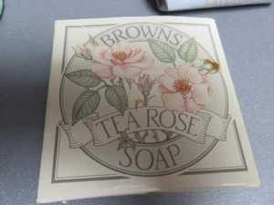 1 vintage box 125 grams Browns tea rose soap Australia - Picture 1 of 1