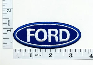 Gestickter Aufnäher - Bügelbild - blau oval - American Autos - Ford - Bild 1 von 1