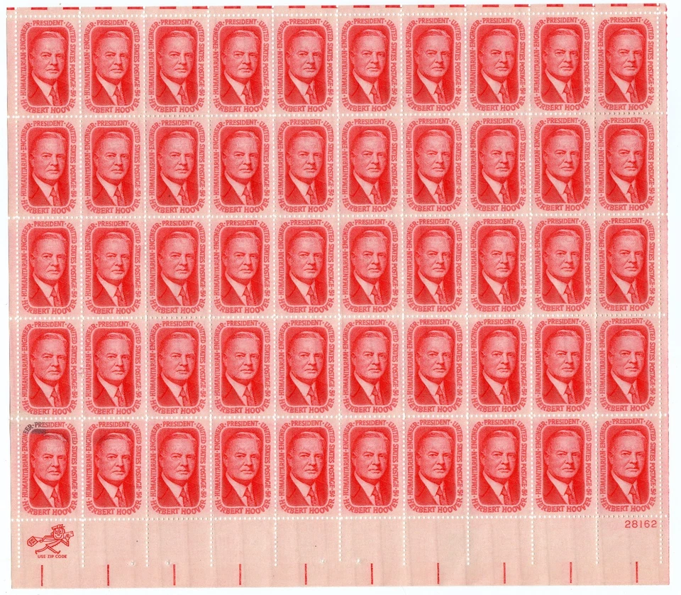 Scott #1269 Herbert Hoover Sheet of 50 Stamps - MNH P#28162 LR - Image 1 of 1