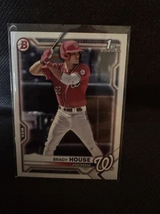 2021 Bowman Draft 1st Brady House #BD-186 Paper Washington Nationals Prospect - Picture 1 of 3