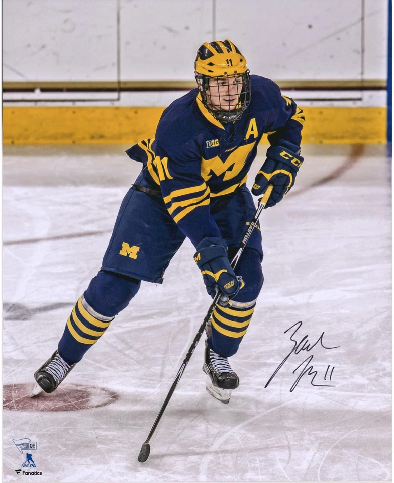 Zach Hyman Toronto Maple Leafs Signed 16" x 20" Michigan Wolverines Photo - Image 1 of 1