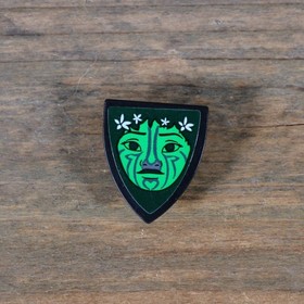 LEGO Disney Moana Black Minifigure Shield Te Fiti Green Face Sticker 3846pb048