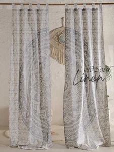 Mandala Tapestry Curtain 2 Panel Boho Window Treatment Drapes Room Divider - Picture 1 of 11