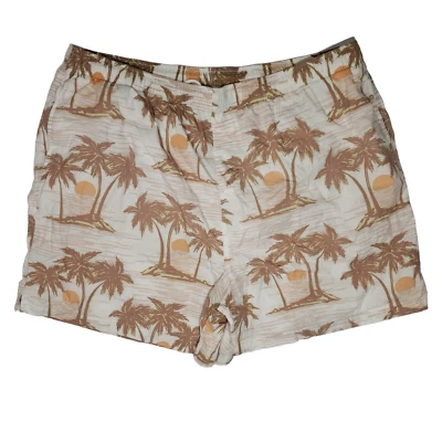 Roundtree & Yorke Swim Trunks Board Shorts Mens XXL Brief-Lined Sunset Palm Tree - Image 1 of 4