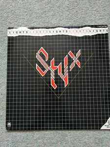 STYX LIGHTS 12'' SINGLE VINYL RECORD 1979 AMSP 7528. Rare with free patch - Picture 1 of 7