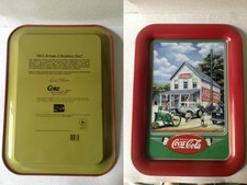 COCA COLA VASSOIO IN METALLO DA COLLEZIONE 1998 USA ORIGINALE METAL TRAY COKE