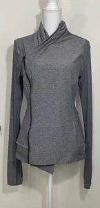 Women's Lululemon Bhatki Grey Heathered Stretch Active Jacket Sz. 10 R10-35 - Picture 1 of 6