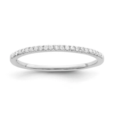 10kt White Gold Diamond Eternity Band Ring 1/10ct, Size 7 Holiday Gift - Image 1 of 4