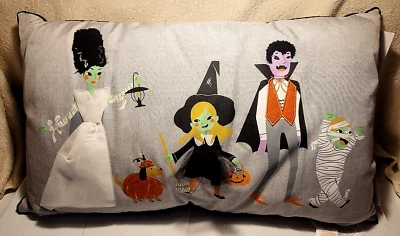 Halloween Trick Or Treating Family Throw Pillow Witch w/ Candy by Isaac Mizrahi - Image 1 of 4