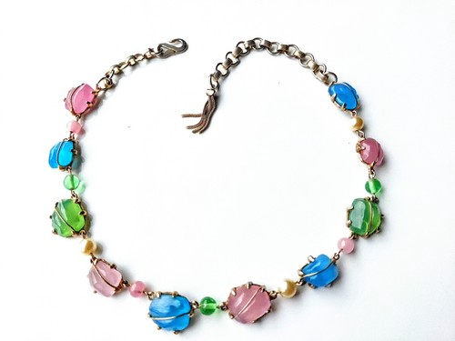 Collana Vintage Christian Dior Henkel & Grossé in Vetro Versato