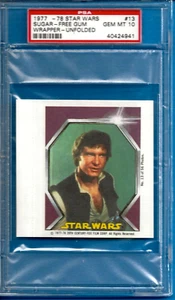 1977 Star Wars Sugar-Free Gum Wrapper #13 Han Solo (Rookie) Psa 10 (Pop 1) - Picture 1 of 2