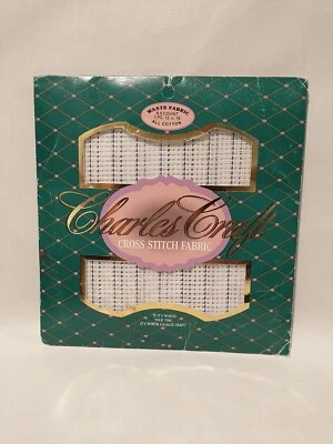 Charles Craft Cross Stitch Waste Fabric 12 x 18 in. 8.5 Count CR9101 Blue Stripe - Image 1 of 4