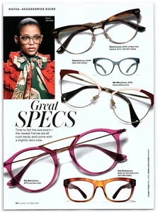 2016 Fall Glasses Gucci Chanel Miu Miu Ray-Ban Tom Ford magazine CLIPPING photo - Imagen 1 de 1