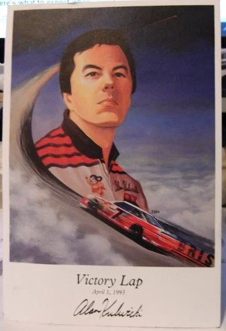 ALAN KULWICKI 1992 POSTCARD 4" x 6" "VICTORY LAP" BY STAR IMAGES Cover