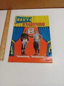 Navy vs Stanford College Football-Programm 10-9-1954 seltene HOF Pop Warner Vintage - Bild 1 von 12