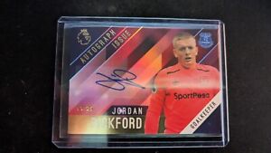 2017-18 Topps Premier League Gold Auto Issue Jordan Pickford RC Auto Red 19/25