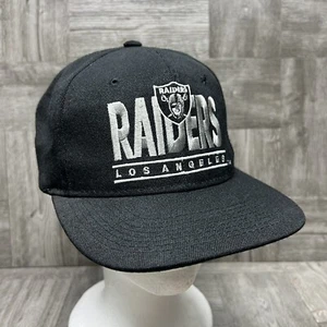 Vintage Los Angeles RAIDERS NFL Football Snapback Hat Black YoungAn Pre-Owned - Picture 1 of 14