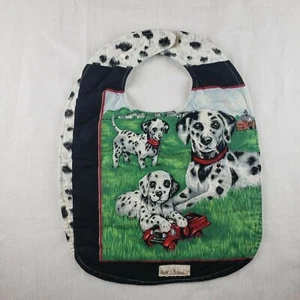 Sammlerstück Unikat Baby Lätzchen Made in Hawaii gesteppt Feuerwehrauto Dalmatiner Motiv - Bild 1 von 10