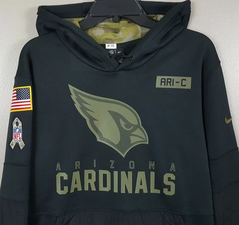 NIKE ARIZONA CARDINALS SALUTE-TO-SERVICE HOODIE NFL TEAM ISSUED #16 (SIZE LARGE) Cover
