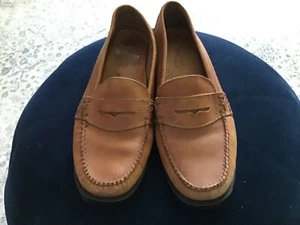 GH Bass Co Weejuns Kathleen Leather Penny Loafer Shoes 8W Brown Womens - Picture 1 of 7