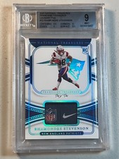 Rhamondre Stevenson 1/1 Laundry Tag 2021 National Treasures Platinum Patch BGS 9