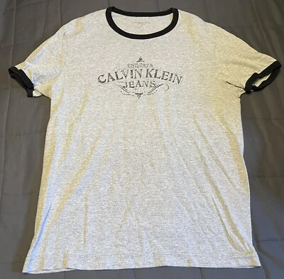 Calvin Klein Jeans Men's Short Sleeve Shirt Color Silver Mens size Medium   sz M - Image 1 of 4