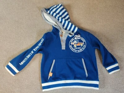 Disney Store Mickey Mouse Surf Up Team 28 Rider Boys Pullover Hoodie Sweater 4 - Image 1 of 4