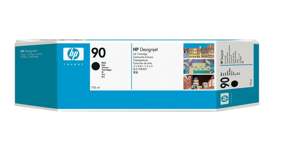 HP original 90 schwarz 775ml C5059A DesignJet 4000 4500 OVP DATUM 2016-2017 - Image 1 of 1