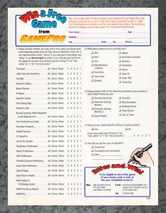 GamePro Contest rivista gioco gratuito stampa sondaggio annuncio arte vintage D 1996 - Foto 1 di 1