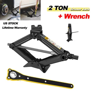 DAYPLUS 2 Ton Professional Scissor Jack for Car Van w/ Extendable Wheel Wrench - Picture 1 of 17