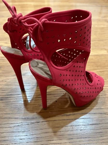 Just Fab Sexy Platform Jesadora Heeled Stiletto Shoes Red color Size 8.5 NEW. No - Picture 1 of 10