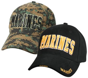 Low Profile Marines Corps Hats - Deluxe Insignia Adjustable Ball Caps - Picture 1 of 6