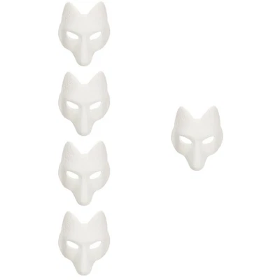 5 Count White Carnival Masks Female For Masquerade Party - Image 1 of 4