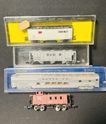 Bachmann N Scale #17 Lot Of 4 B&O NIRX Santa Fe 5654 5125 C-6 - Image 1 of 4