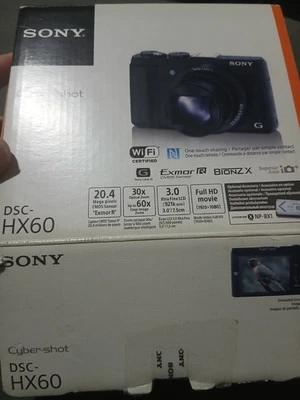 Boxed Sony Cyber-shot DSC-HX60 20.4MP Digital Camera - Black (Read add fully) - Image 1 of 4