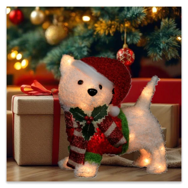 Westie Natal Iluminação Interna/Externa West Highland Terrier 🎄Pronto para enviar! - Imagem 1 de 4