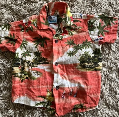 Camisa Hawaiana Vintage RJC Niños 4T Tropical Océano Colorido Playa Vacaciones Foto 1 de 4