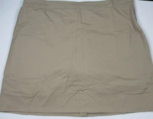 LANDS END Khaki School Uniform Chino Skort Womens 18 *GC* - Picture 1 of 5