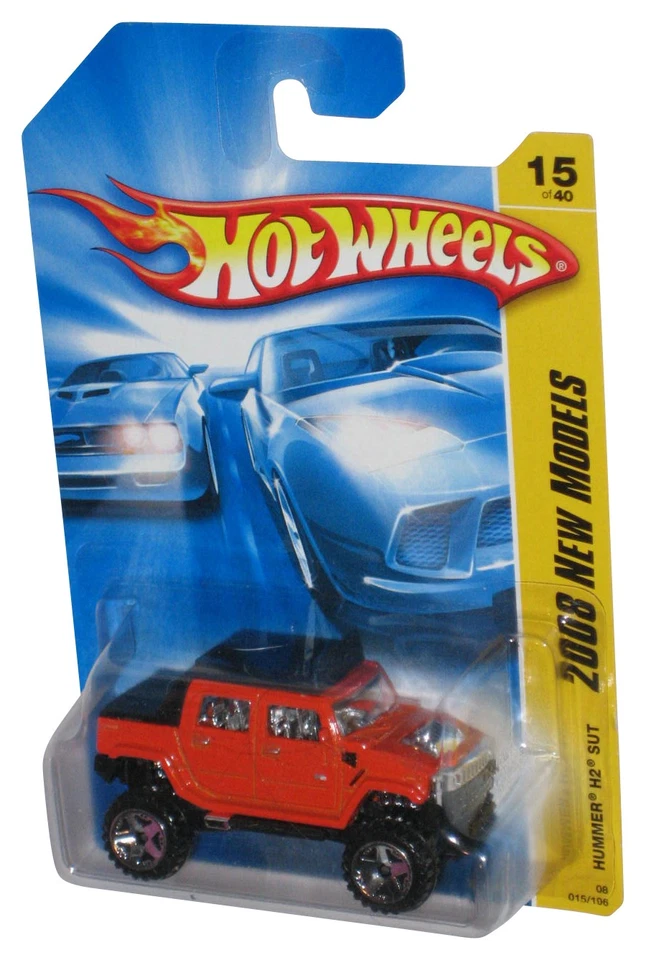Hot Wheels 2008 New Models 15/40 Orange Hummer H2 SUT Toy Car 015/196 - Image 1 of 1