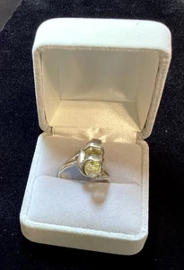 Vintage Silver 925 & Natural Quartz Point Ring 4 Grams - Picture 1 of 12