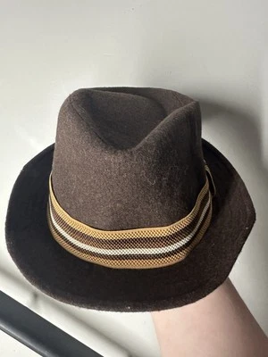 Шляпа Magid шерстяная смесь коричневая и желтовато-коричневая  - Изображение 1 из 4