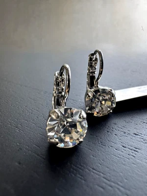 Mariana Medium Leverback Earrings in "On A Clear Day" - Rhodium - Image 1 of 3